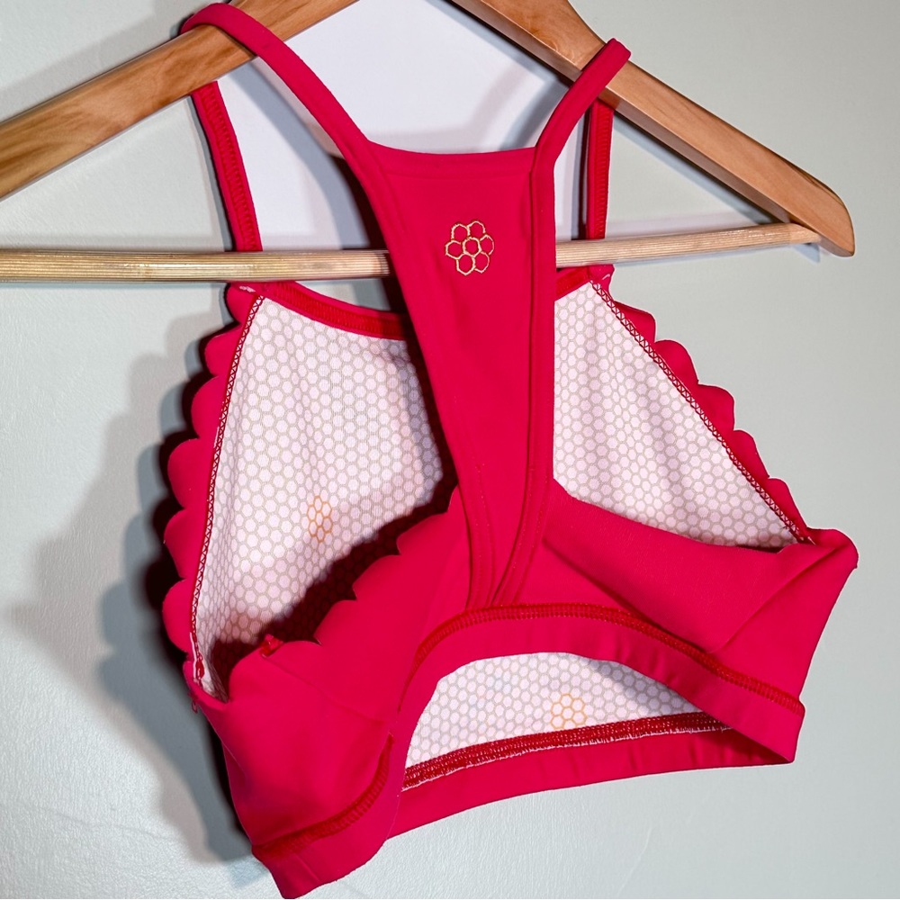 Honeycut Petal Bra Top Halter - Red